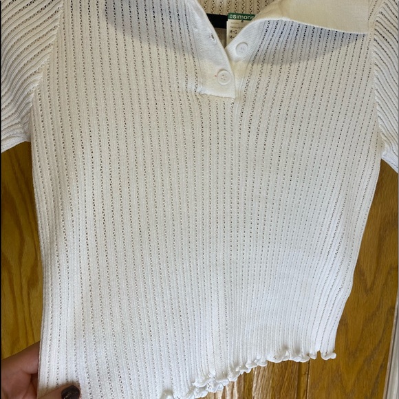 simons white collared tee - Picture 3 of 4